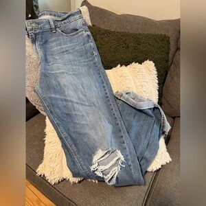 Old Navy Light Blue Distressed Boyfriend Jeans